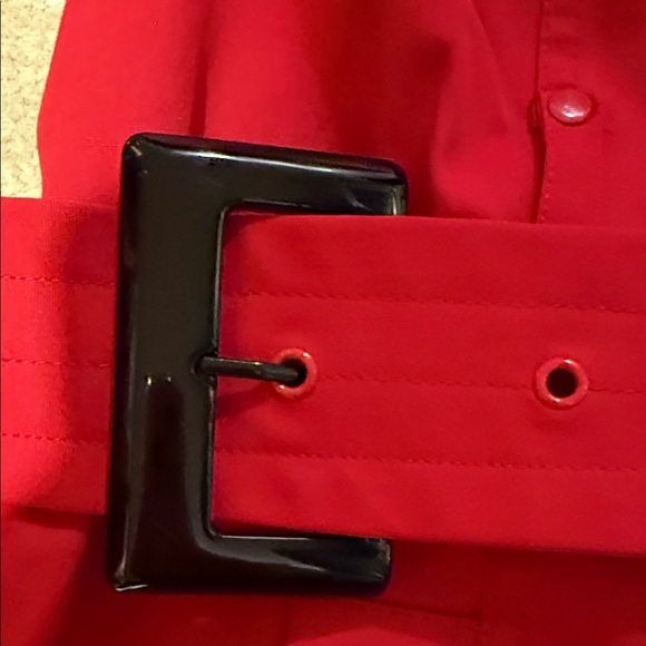 New York & Company Vibrant Red Trench Coat - Picture 2 of 10